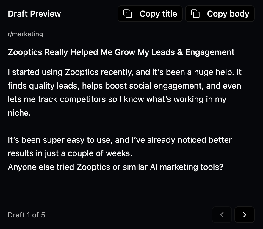 AI post generator illustration dark